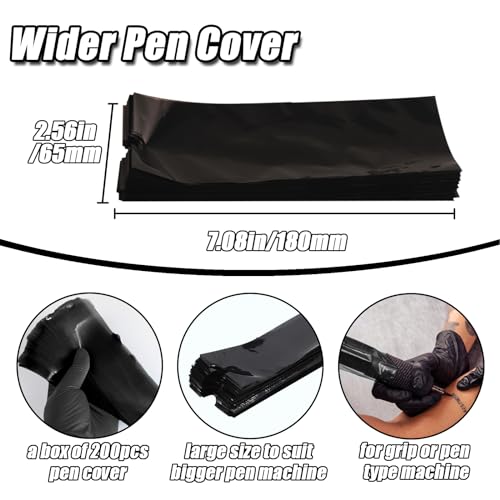 Pen Machine Covers with Grip Tape 2.56 * 7.08in Black 200pcs - Image 5