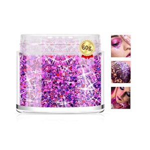 Morovan Purple Holographic Body Glitter 2oz/60g Festival Makeup