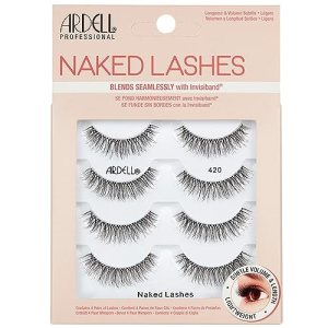 Ardell Multipack Naked Lashes 420-4 Pair, Black Lightweight Gorgeous Lashes