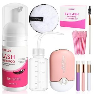 Mifeloy Eyelash Shampoo Cleanser Kit for Lash Extensions
