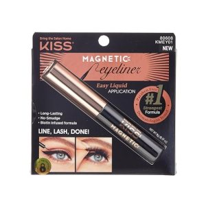 KISS Magnetic Eyeliner Black 0.16oz Smudge Proof Biotin Infused