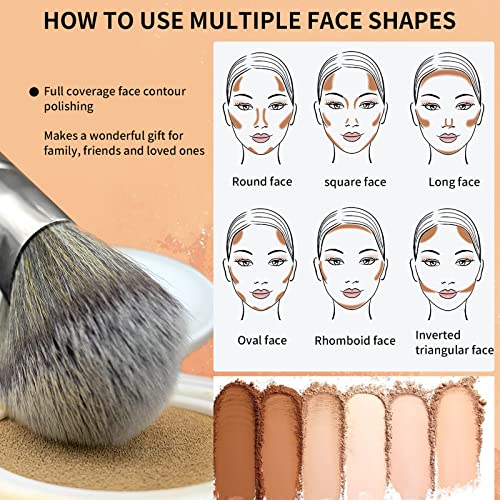Cintanuota Ultra Soft Angled Contouring Brush for Cheeks, Nose, Chin - Large Size - Image 3
