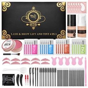 Lomansa Lash Lift and Tint Kit, Brow Lamination Kit, Black Tint, Lash Lift Glue Balm