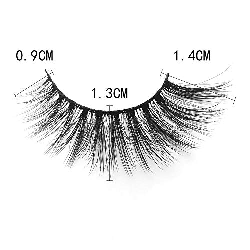 Smilart 7 Pairs 3D Mink Lashes Faux Natural False Eyelashes Fluffy Black - Image 2