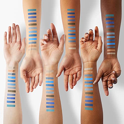 Blue Eyeshadow Palette Matte Shimmer Makeup Eyes, AFFLANO Highly Pigmented Waterproof Eye Shadow Blue Palette, Vegan Nude Silver Grey Glitter Metallic Navy Dark Light Space-Blue Eyeshadow Pallet Shade ecofavor 35.00 g (Pack of 6) - Image 3