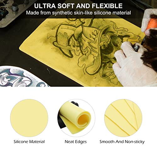 Tattoo Skin Practice - Combofix 4PCS 20 * 30 * 0.3cm Blank Double Sided Silicone Tattoo Skin - Image 3