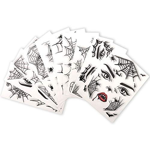 Halloween Spider Web Face Tattoos Stickers 65PCS - Variety of Sizes - Image 4