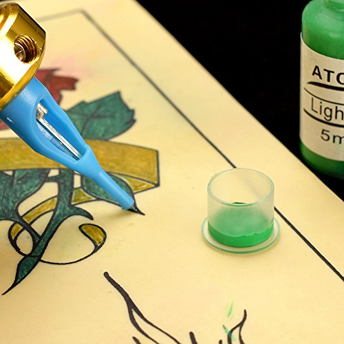Tattoo Ink Caps-ATOMUS 100pcs Tattoo Ink Cups with Base, 16 Large Size - Image 7