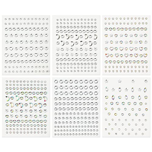 Festival Face Gems Stick on, Self-Adhesive Rhinestones for Makeup, Nail Gems Pearl Stickers