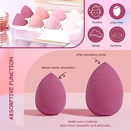LIDENKORS Makeup Sponge, 8 PCS Beauty Blender, Beauty Sponge for Liquid and Cream Foundation - Image 3