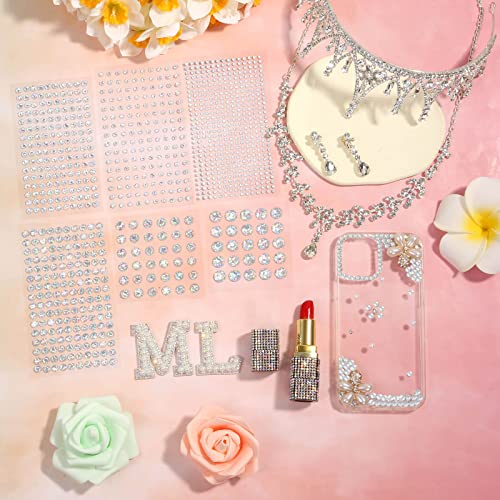 Crystal AB Hair Rhinestones Stickers, Self Adhesive Stick on Rhinestones, 1982 Pieces - Image 4