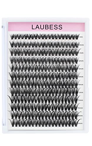 Cluster Lashes 240pcs 40D D Curl Faux Mink Lash Extensions 0.07 0.10 Black - Image 3