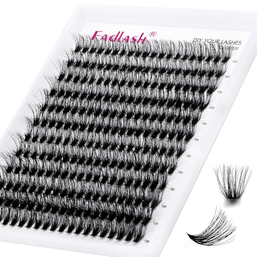 FADLASH D Curl 96pcs 12-18mm Lash Clusters Large Tray Wispy Mixed Length DIY Lash Extension Kit - Image 15
