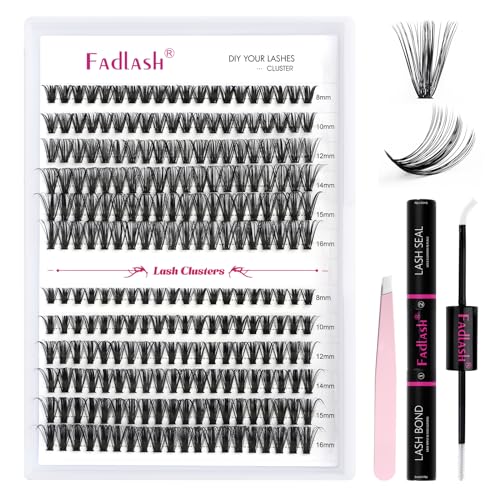 FADLASH D Curl 96pcs 12-18mm Lash Clusters Large Tray Wispy Mixed Length DIY Lash Extension Kit - Image 22