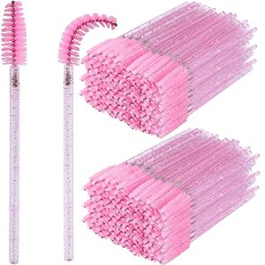 Crystal Eyelash Mascara Brushes Wands Applicator Makeup Kits Pink