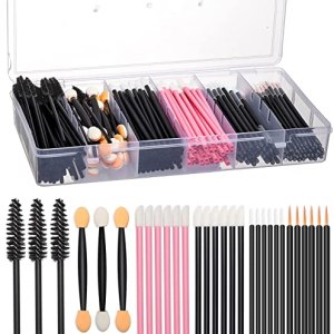 Disposable Makeup Tool Kit, Brow/Mascara/Lip Applicators, Eyeshadow/Eyeliner Brushes, JASSINS