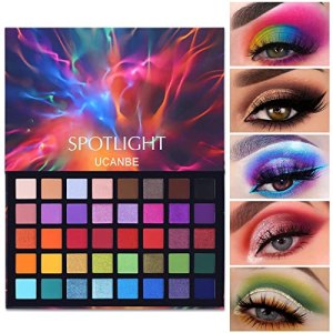 UCANBE 40 Colors Spotlight Eyeshadow Palette Highly Pigmented Professional Eye Shadow Palette