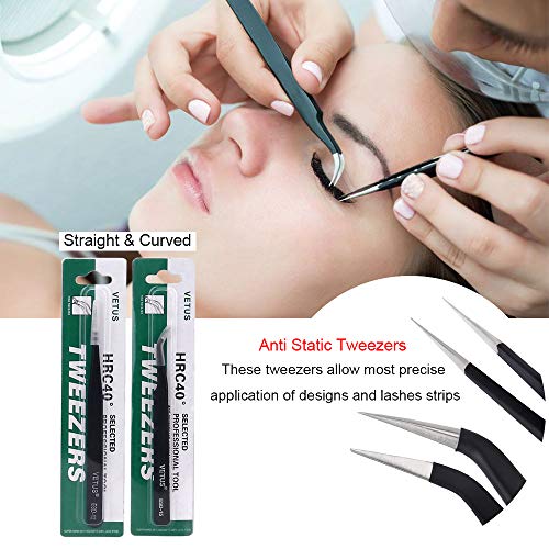False Eyelashes Extension Practice Exercise Set, TopDirect Flat Mannequin Eyelash Grafting Training Tool Kit for Makeup Training, 18 Piece Set - Image 2