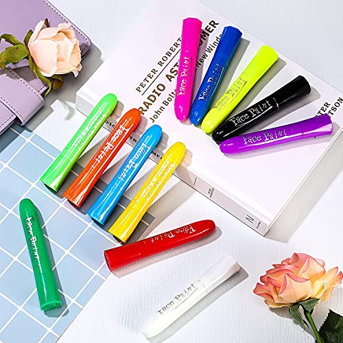 Glow in the Dark Face and Body Paint Crayons 6 Colors - Image 2