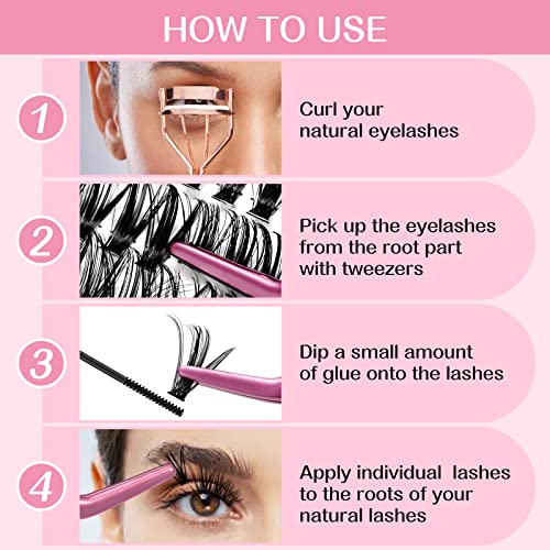 Lash Extension Kit 280Pcs Individual Lashes with Various Styles for DIY - Image 40