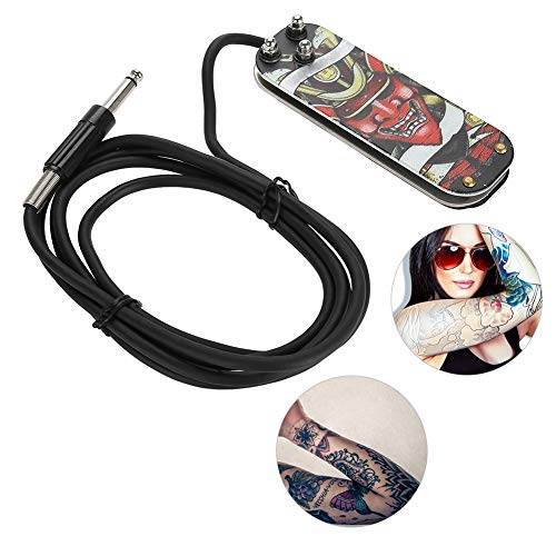 Tattoo Pedal, Stainless Steel Foot Switch, Ghost Head Pattern, 304 Stainless Steel Material