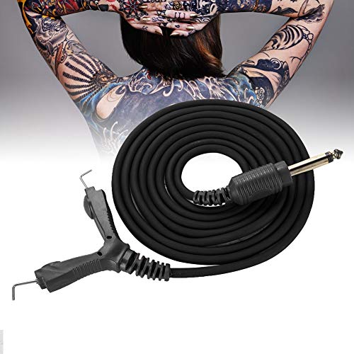 Tattoo Clip Cord 2M Silicone RCA Hook Line for Tattoo Machine Black