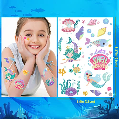 Ocean Animals Temporary Tattoo for Kids Sea-76 Cute Fish Dolphin Waterproof Stickers - Image 8