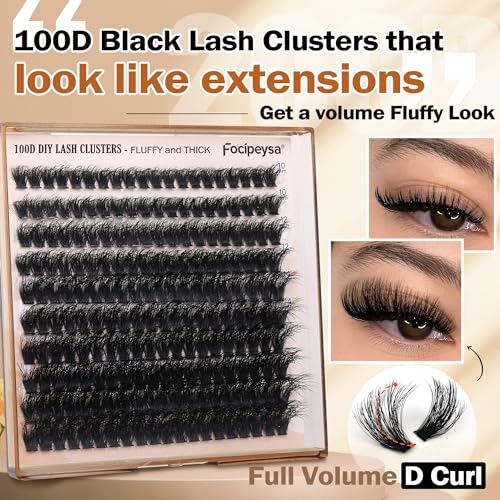Fluffy Eyelash Extension Kit Volume Lash Clusters 10-18mm 100D DIY Lash Extension Kit - Image 25