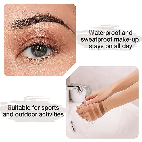Apooliy Eyebrow Powder & Tint Palette Set 12 Colors 5 Mascara 4 Stencils Brush Pencil - Image 2