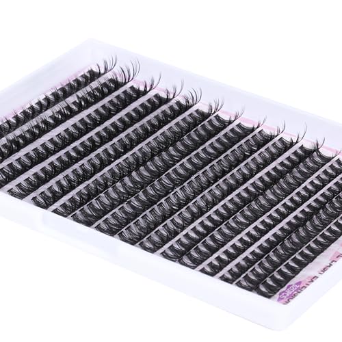 ALPHONSE Lash Clusters 9-16mm DIY Eyelash Extensions 200 Pcs Natural Look D Curl Wispy Cluster Lashes - Image 4