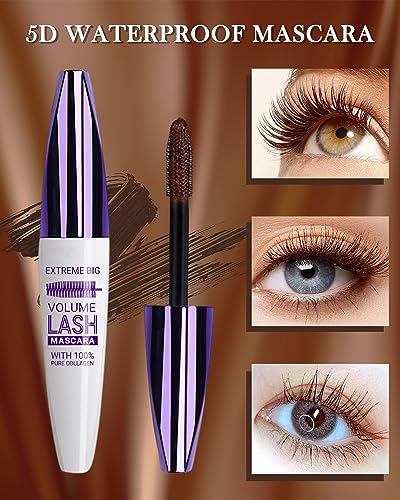 5D Silk Fiber Mascara Brown Waterproof 10ml - Image 9