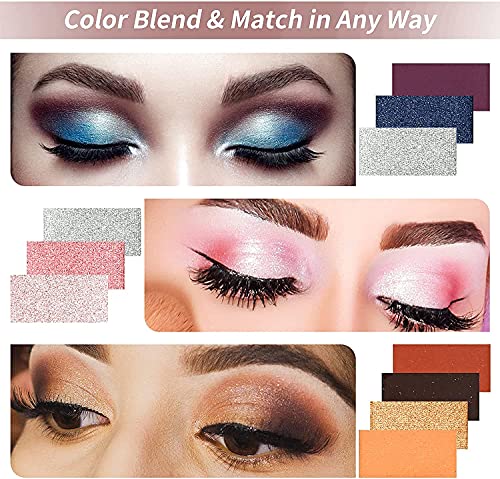 Eye Shadow Palette, 50 Colors Matte Shimmer Pressed Pigments Smooth Texture, Waterproof Long-lasting Nudes Metallic Makeup Pallet - Image 3