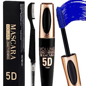 Long Lasting Waterproof 5D Silk Fiber Mascara, 6 Color Options