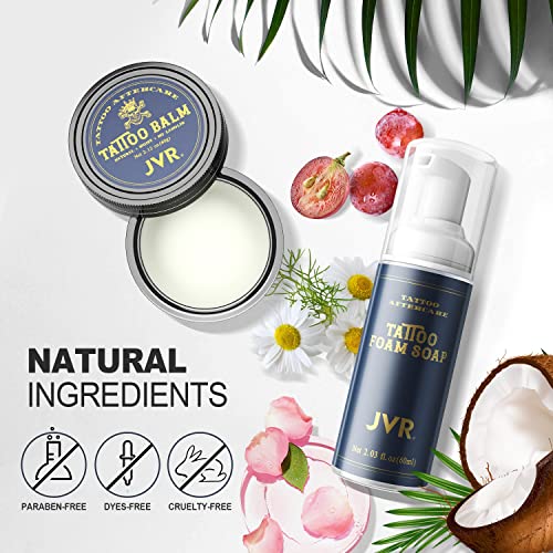 Tattoo Aftercare Kit, JVR Tattoo Soap & Balm, Moisturize, Color Enhancement, Gentle Ingredients - Image 4