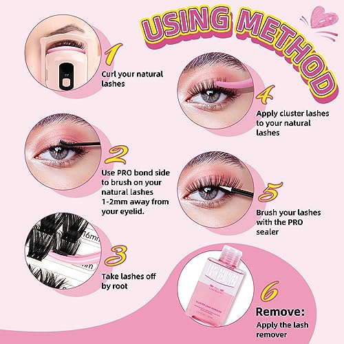 Lash Extension Kit 280Pcs Individual Lashes with Various Styles for DIY - Image 127