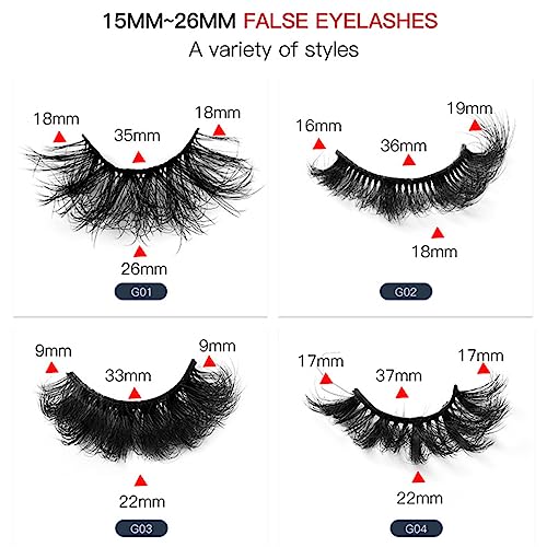 Fluffy Wispy False Eyelashes 8D Volume Thick Soft Strip Eyelash Dramatic Faux Mink 5 Pairs - Image 2
