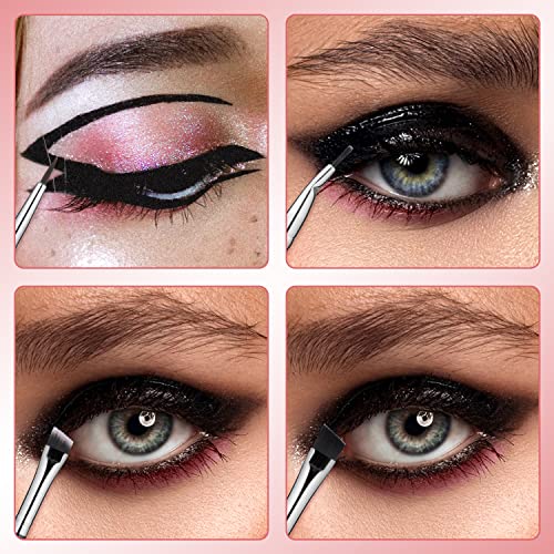Eyeliner Eyebrow Brushes, Fine Angled Fine Point Soft Bristles Cosmetic Tools LUTER - Image 3