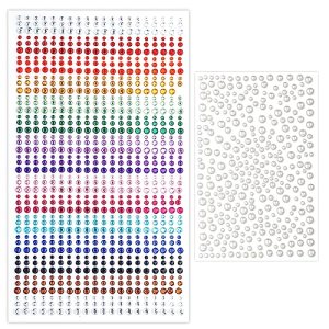 Face Gems Stick on, Self-Adhesive Rhinestones for Makeup Nail Decoration Party