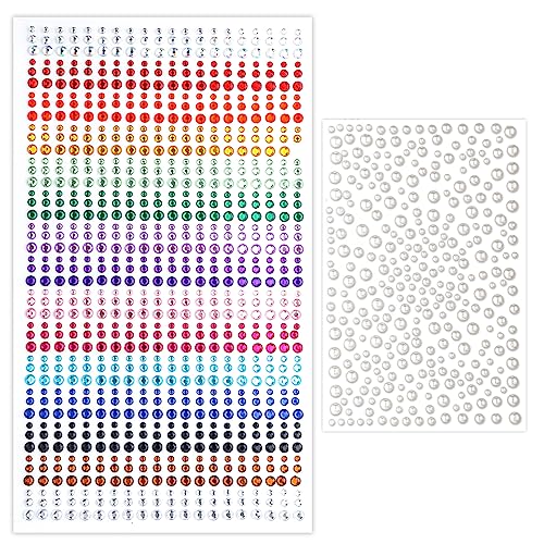 Face Gems Stick on, Self-Adhesive Rhinestones for Makeup Nail Decoration Party