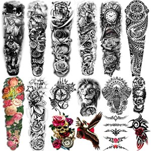 Yazhiji Extra Large Temporary Tattoos for Men and Women