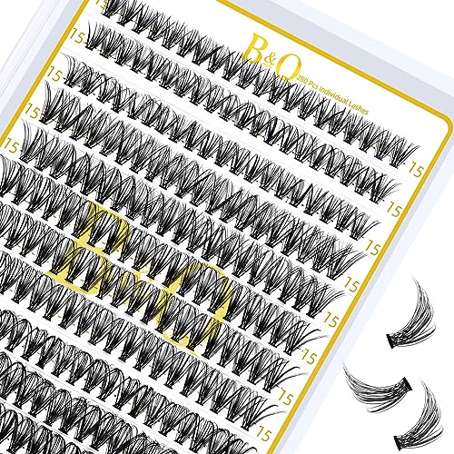 Lash Clusters 280 Pcs 40D-0.07D-9-15MIX B&Q LASH Individual Lashes C D Curl Eyelash Clusters Soft Volume - Image 67
