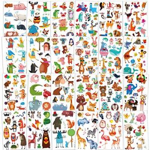 Animal Temporary Tattoos for Kids, Zoo Jungle Sea Animal Fake Tattoos, 230+pcs, Party Favor Gift Bags Filler
