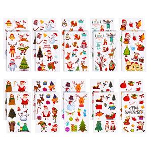 Christmas Temporary Tattoos Body Stickers Santas Xmas Tree Disposable Cartoon