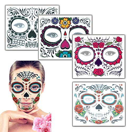 Halloween Waterproof Tattoos Stickers for Men and Women - 10 Sheets - Image 7