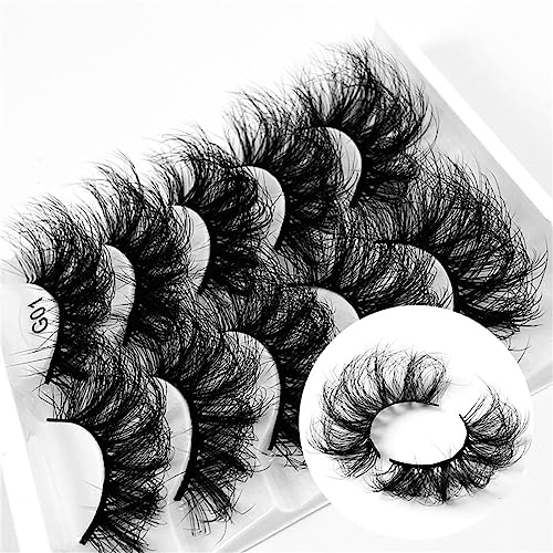 Fluffy Wispy False Eyelashes 8D Volume Thick Soft Strip Eyelash Dramatic Faux Mink 5 Pairs - Image 5