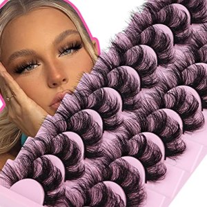 Fluffy Mink Eyelashes 8D 20mm C Curl Pack 10 Pairs Wispy Full Reusable