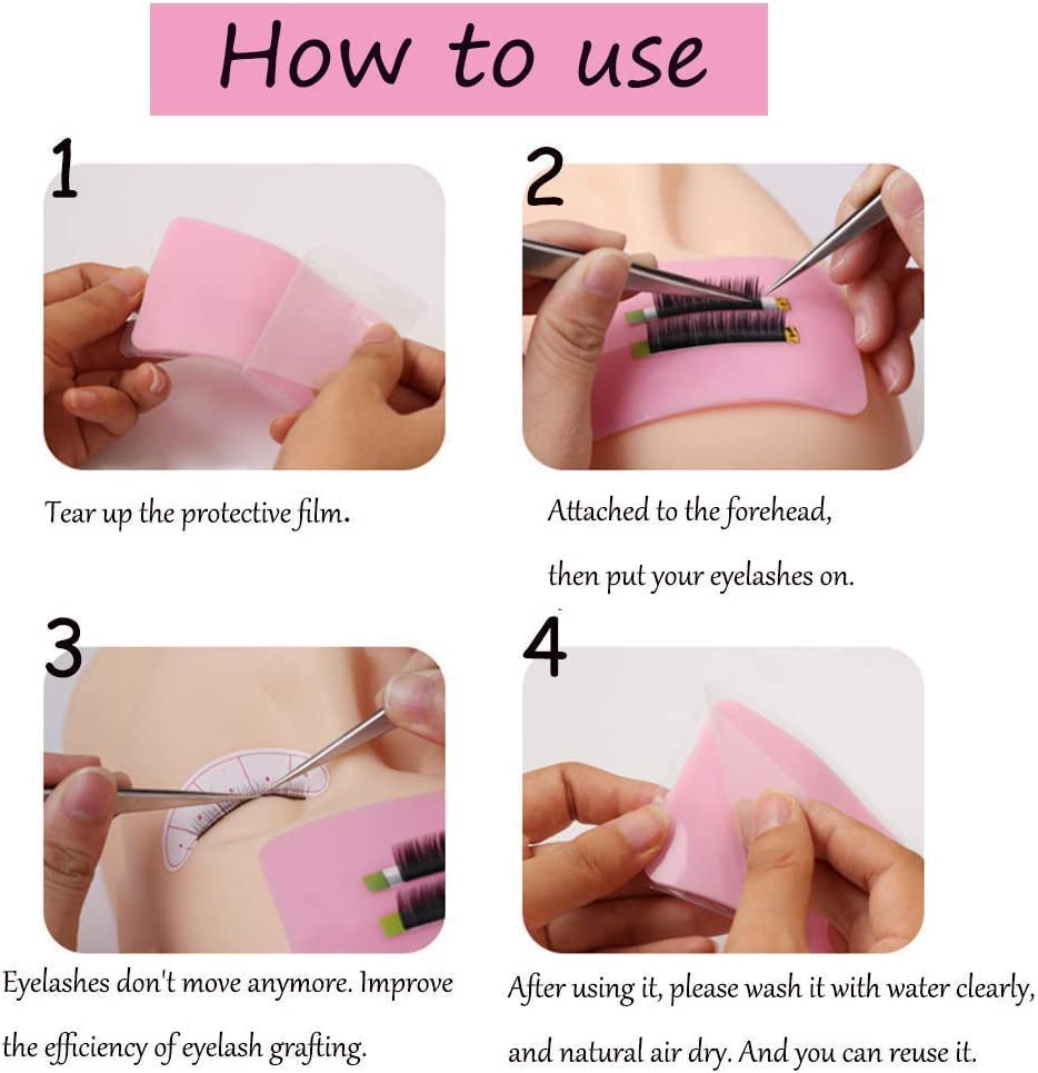 Eyelash Extension Silicone Pads Reusable False Eyelash Holder Pads Silicone Eye Lashes Pallet - Image 3