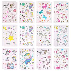 Unicorn Temporary Tattoos 24 Sheets 82 Designs for Boys Girls Unicorn Party Supplies