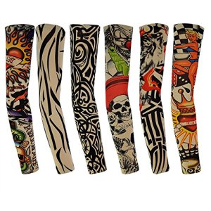 Temporary Tattoo Sleeves 6pcs, Rbenxia Arts Fake Body Arm Stockings