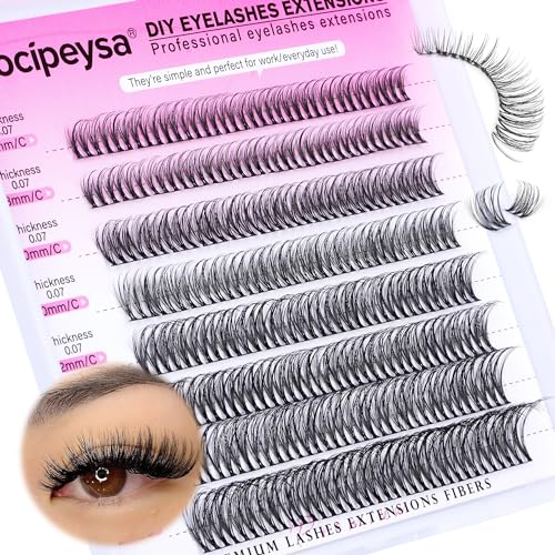 Fluffy Eyelash Extension Kit Volume Lash Clusters 10-18mm 100D DIY Lash Extension Kit - Image 8